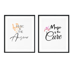 Music Lover Wall Art UNFRAMED Print (2 Pack)
