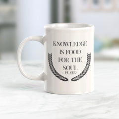 Knowledge Is Food For The Soul - Plato Coffee Mug