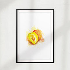 Melon Watercolor UNFRAMED Print Fruit Wall Art