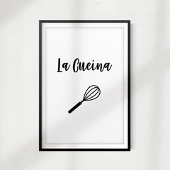 La Cucina UNFRAMED Print Kitchen Décor, Quote Wall Art