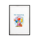 Pick Your Poison Skinny Cocktails UNFRAMED Print Drinking Wall Art