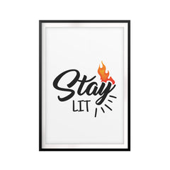 Stay Lit UNFRAMED Print Décor Wall Art