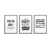 She Got It Wall Art UNFRAMED Print (3 Pack)