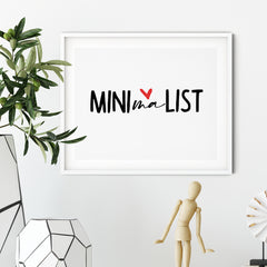 Minimalist UNFRAMED Print Cute Typography Wall Art
