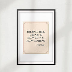 True Wisdom-Socrates UNFRAMED Print Quote Wall Art