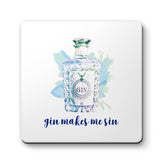 Gin Makes Me Sin Designs ByLITA Funny Coasters