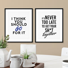 Go For It Wall Art UNFRAMED Print (2 Pack)
