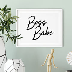 Boss Babe UNFRAMED Print Inspirational Wall Art