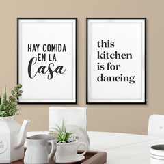 Kitchen Is The Home Wall Art UNFRAMED Print (2 Pack)