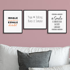 Simple Inspiration Wall Art UNFRAMED Print (3 Pack)