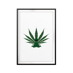Stoner Alien UNFRAMED Print Stoner Wall Art