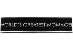 World'S Greatest Momager Novelty Desk Sign