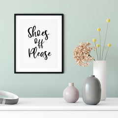 Shoes Off Please UNFRAMED Print Business & Events Decor Wall Art