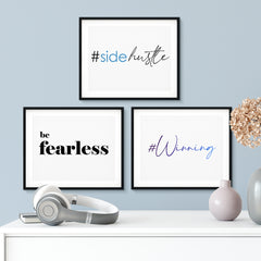 Hustle Wall Art UNFRAMED Print (3 Pack)