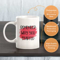 Remember Why You Started Coffee Mug