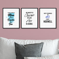 Rude Novelty Wall Art UNFRAMED Print (3 Pack)