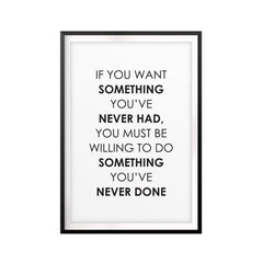 Motivation To Be Bold UNFRAMED Print Quote Wall Art