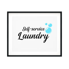 Self-Service Laundry UNFRAMED Print Home Decor Wall Art