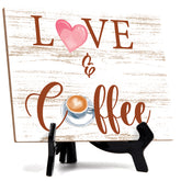 Signs ByLita Love & Coffee, Table Sign With Acrylic Stand (8 x 6')