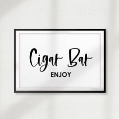 Cigar Bar Enjoy UNFRAMED Print Home Decor Wall Art