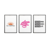 Think Positively Wall Art UNFRAMED Print (3 Pack)