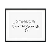 Smiles Are Contagious UNFRAMED Print Home Decor Wall Art