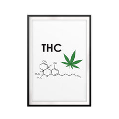 THC Molecule UNFRAMED Print Stoner Wall Art