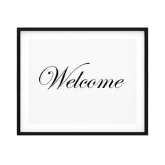 Welcome UNFRAMED Print Business & Events Decor Wall Art