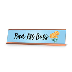 Bad Ass Boss, Designer Office Desk Sign (2 x 8")