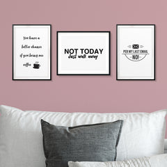 Grumpy Office Novelty Wall Art UNFRAMED Print (3 Pack)