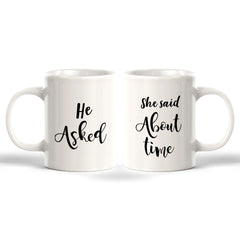 He Asked / She Said About Time (2 Pack) Coffee Mug