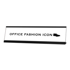 Office Fashion Icon, Black Frame, Desk Design (2x8)