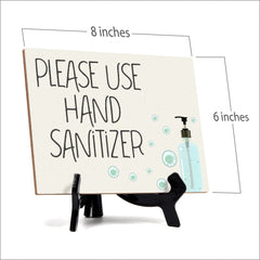 Signs ByLITA Please Use Hand Sanitizer, Hygiene Sign, 6" x 8"