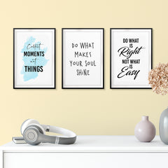 Life's Mottos Wall Art UNFRAMED Print (3 Pack)
