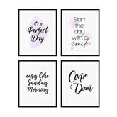 Start the Day Right Wall Art UNFRAMED Print (4 Pack)