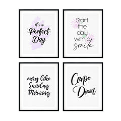 Start the Day Right Wall Art UNFRAMED Print (4 Pack)