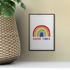 Good Vibes UNFRAMED Print Home Decor Wall Art