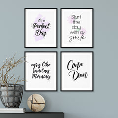 Start the Day Right Wall Art UNFRAMED Print (4 Pack)