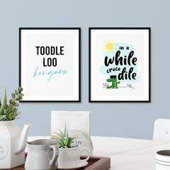 Cute Farewell Decor Wall Art UNFRAMED Print (2 Pack)