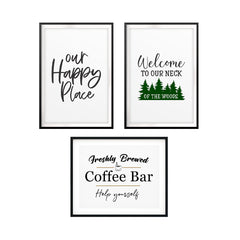 Greeting Wall Decor Art UNFRAMED Print (3 Pack)
