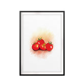 Cherry Tomatoes Watercolor UNFRAMED Print Fruit Wall Art