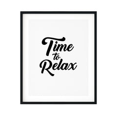 Time To Relax UNFRAMED Print Novelty Decor Wall Art