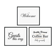 Guest Signs Bundle Wall Art UNFRAMED Print (3 Pack)