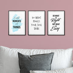 Life's Mottos Wall Art UNFRAMED Print (3 Pack)