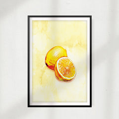 Lemons Watercolor UNFRAMED Print Fruit Wall Art