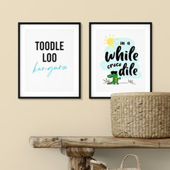 Cute Farewell Decor Wall Art UNFRAMED Print (2 Pack)