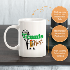 Tennis Nut (stick man design), Novelty Coffee Mug Drinkware Gift