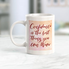 Confidence is the best thing you can wear Watercolor Coffee Mug
