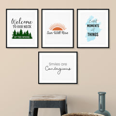 Cute Little Sayings Wall Art UNFRAMED Print (4 Pack)