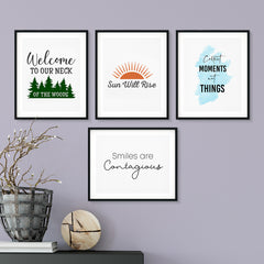 Cute Little Sayings Wall Art UNFRAMED Print (4 Pack)
